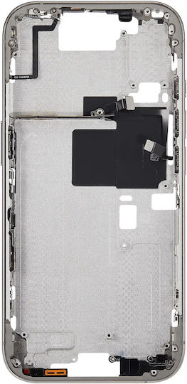 Mid-frame Housing Power Volume Button Iphone 16 Pro Us Version Aftermarket Plus Natural Titanium