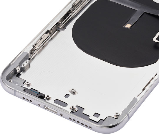 Back Housing Small Components Pre-installed Iphone Xs No Logo Aftermarket Plus Silver