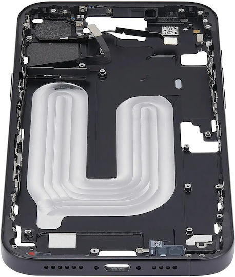 Mid-frame Housing Power Volume Button Iphone 16 Plus Eu Global Version Aftermarket Plus Black