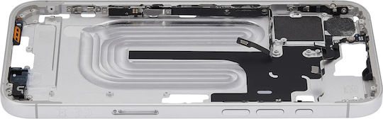 Mid-frame Housing Power Volume Button Iphone 16 Plus Eu Global Version Aftermarket Plus White