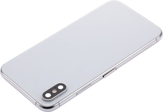 Back Housing Small Components Pre-installed Iphone Xs No Logo Aftermarket Plus Silver