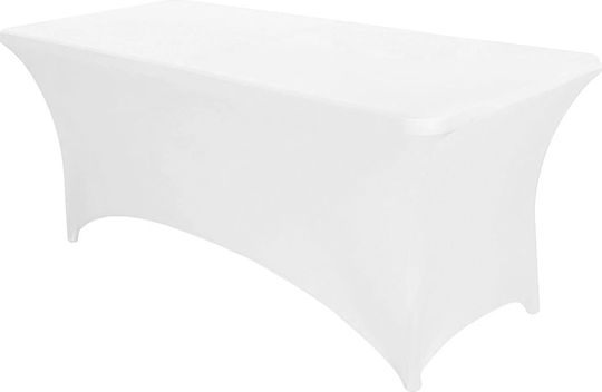 Elastisches Tischabdeckung Weiß Ø74cm