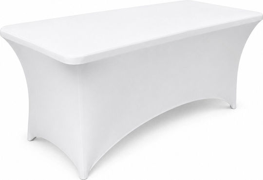 Elastisches Tischabdeckung Weiß Ø74cm