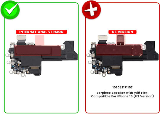Earpiece Speaker Wifi Flex Cable Iphone 16 International Version