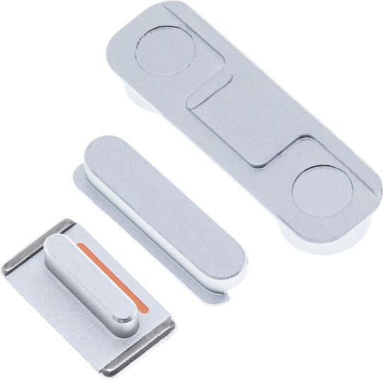 Hard Buttons Set Power Volume Vibrator Iphone 5 Silver