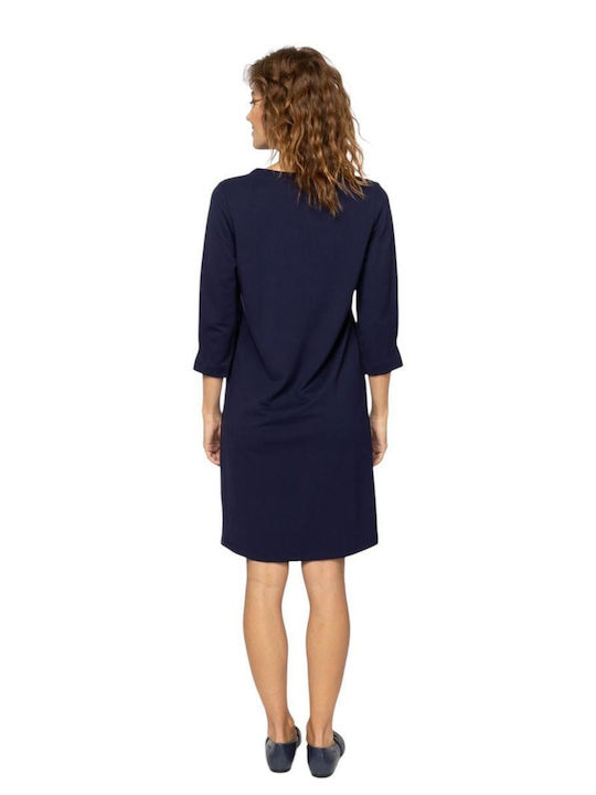 Blaues Damenkleid
