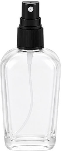 Glasfläschchen Parfüm Schwarzes Kunststoffdeckel & Spray 50ml 0621678