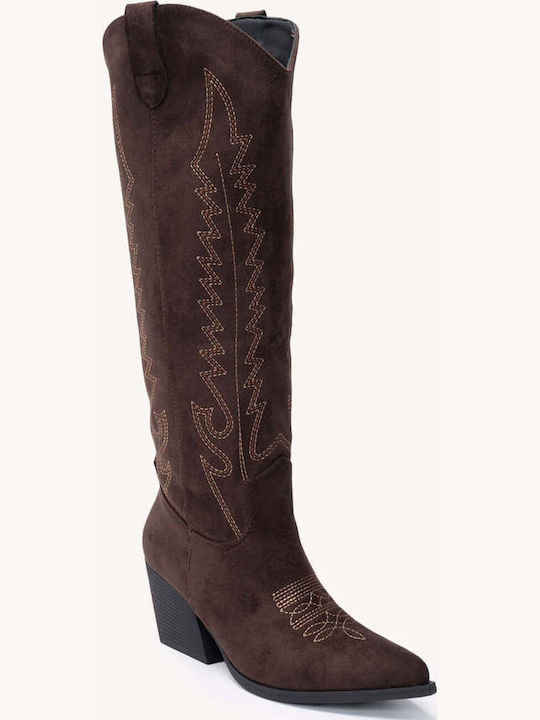 Cizme Western Maro Broderii Vârf Ascuțit