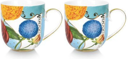PiP Studio Κούπα από Πορσελάνη Πολύχρωμη 300ml 2τμχ PiP Studio Κούπα από Πορσελάνη Πολύχρωμη 300ml 2τμχ