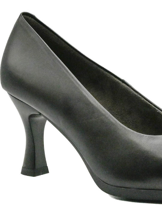 Pantofi Cu Toc Din Piele Cu Toc Stiletto Negri