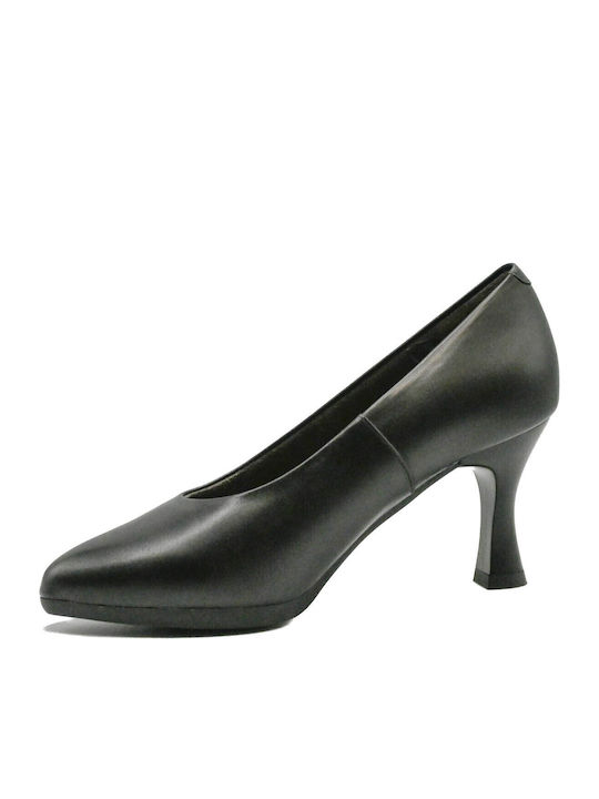 Pantofi Cu Toc Din Piele Cu Toc Stiletto Negri
