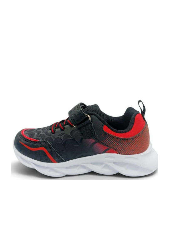 Athletic Kids Sneakers with Lights Black