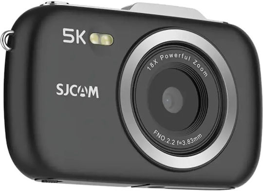 SJCAM ZV100 Compact Φωτογραφική Μηχανή 80MP Οπτικού Ζουμ 16x Μαύρη