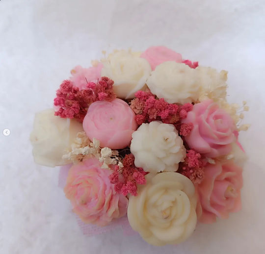 Maran Creations Bouquets Statement Baby Kiss Aromatisches Dekoratives Kerze Rosa 250gr