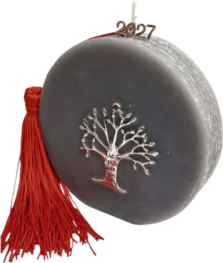 Kalliopi Silver Настолно Щастие За Дома Малко Дърво Сиво От Свещ 2027 11x12см
