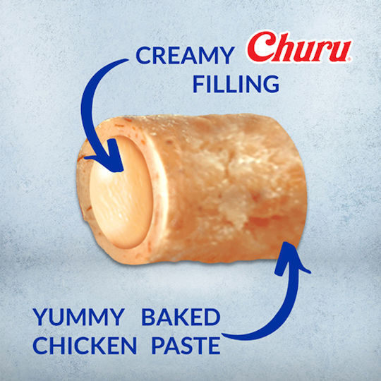 Churu Cat Fun Bites Răsfățuri Pentru Pisici Pui Dovleac Biluțe Moi Cu Umplutură Cremoasă 3 X 10 G