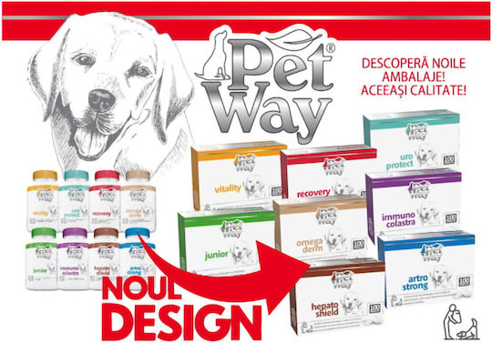 PetWay Ασβέστιο Σκύλου σε Δισκία 1.48gr για Ενίσχυση Οργανισμού
