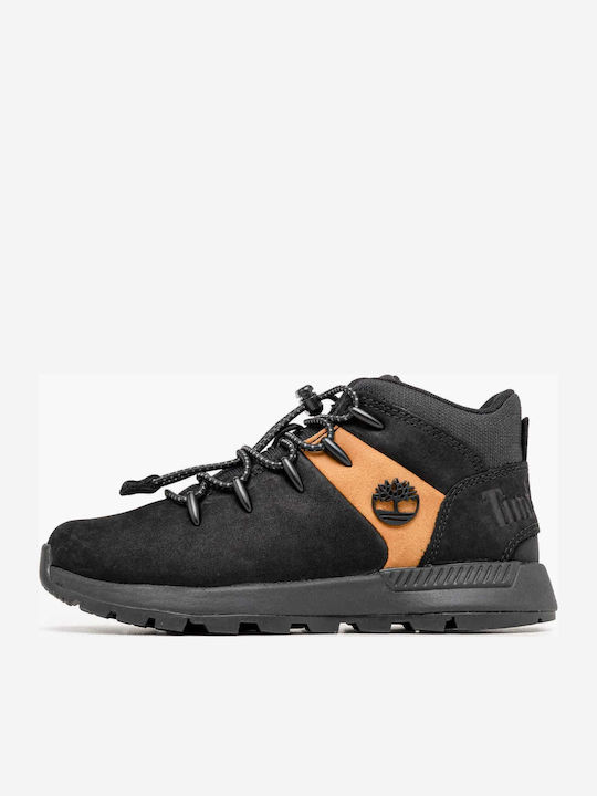 Sprint Trekker Anatomic Leather Kids Ankle Boots Black