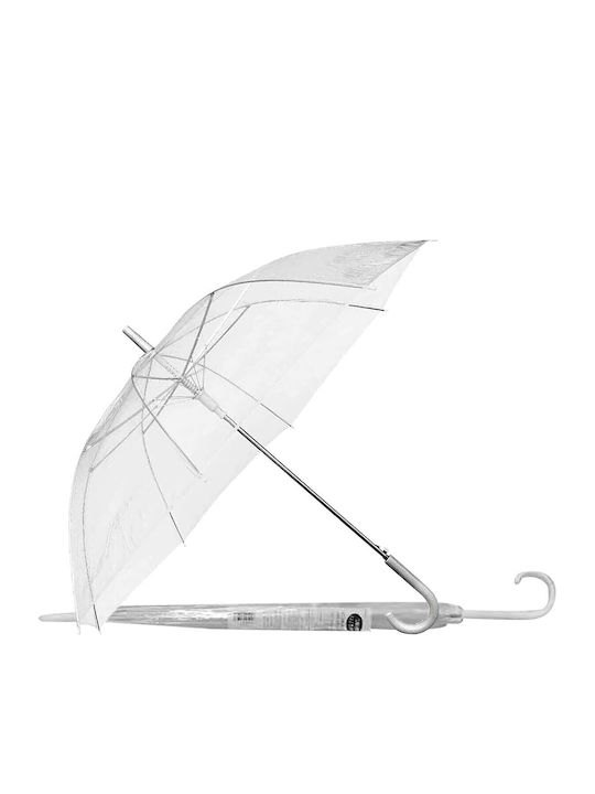 Automatic Rain Umbrella with Walking Stick Transparent