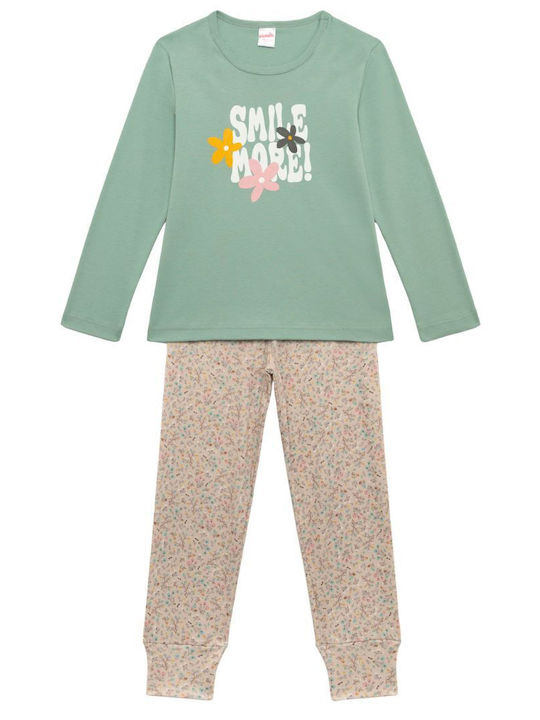 Minerva Kinder-Nachtwäsche Winter Khaki Mist Good Mood
