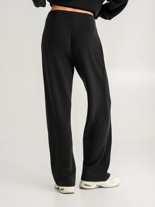 Pantaloni de trening cu pantaloni evazati Black
