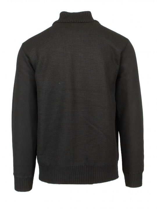 Lexton Cardigan bărbătesc tricotat negru