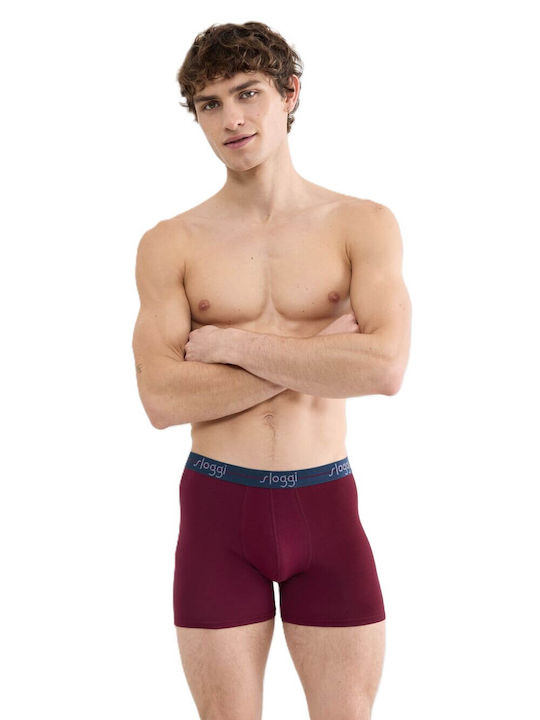Start Short Men's Boxers Burgundy-Charcoal 2Pack