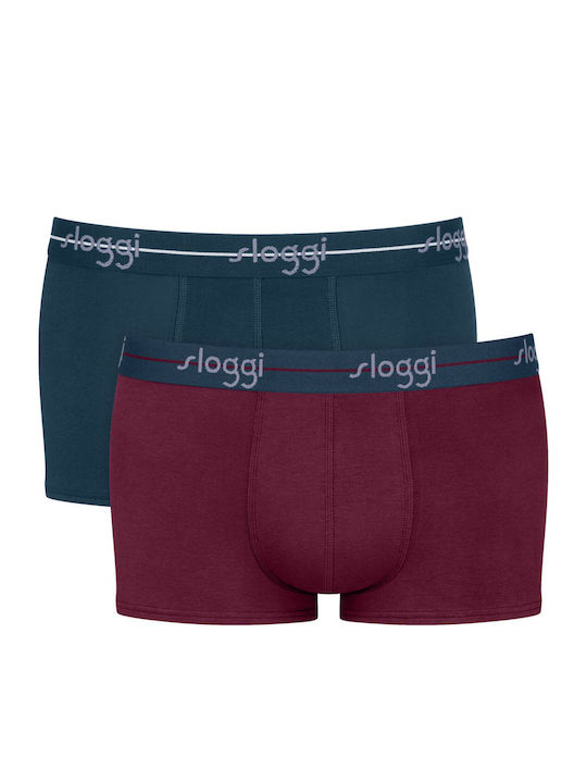 Start Hipster Men's Boxer Briefs Burgundy/Charcoal 2Pack