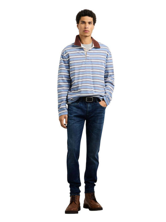 Stanley Men's Jeans Pants Slim Tapered Fit Blue