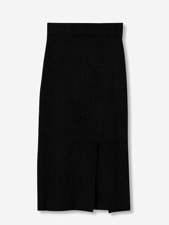 Pencil Midi Skirt Black