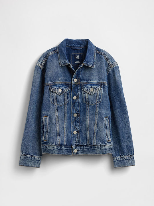 Kinderjacken & Winterjacken Denim Kurze Passform Medium Wash