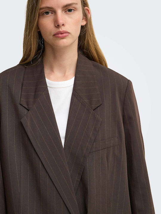 Only Damen Doppelreihiges Blazer Braun