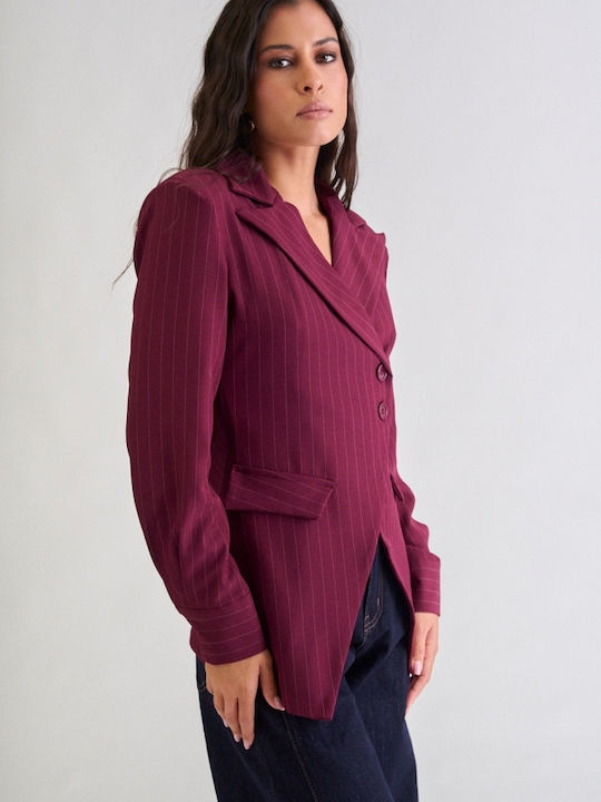 Decoro Decoro Damen Blazer Burgundisch