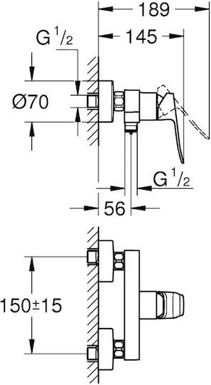 Grohe για Ντουζιέρα Ασημί