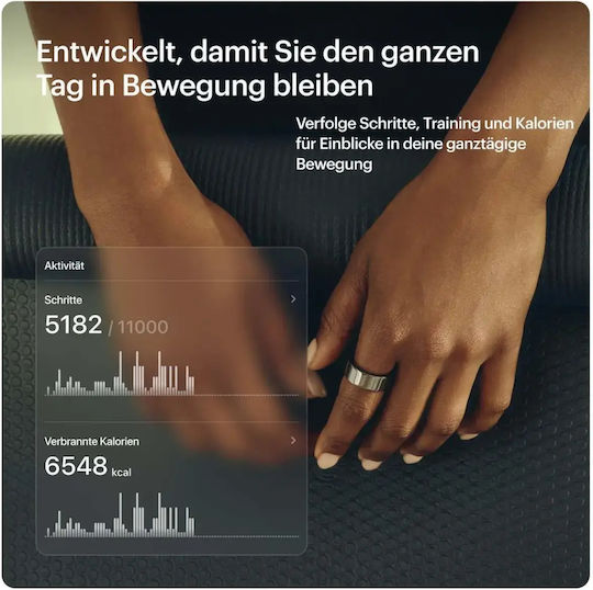Ultrahuman Air Smart Ring 24.9mm Waterproof cu Pulgraf Space Silver
