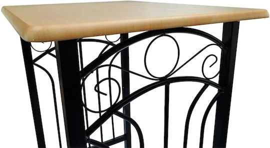 Bar Table with 2 Stools 55x72.5cm
