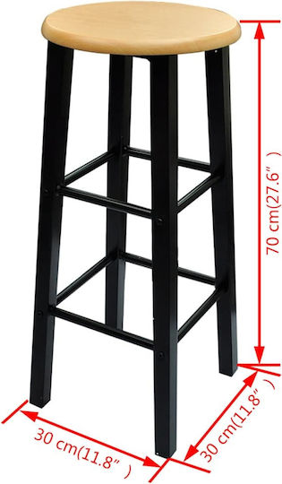 Bar Table with 2 Stools 55x72.5cm