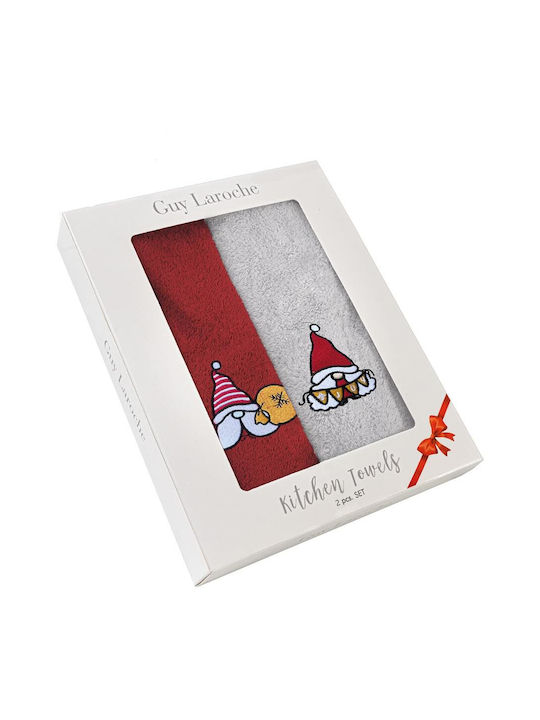 Guy Laroche Set Weihnachtliche Stoffhandtücher 50x35cm 2 Stück