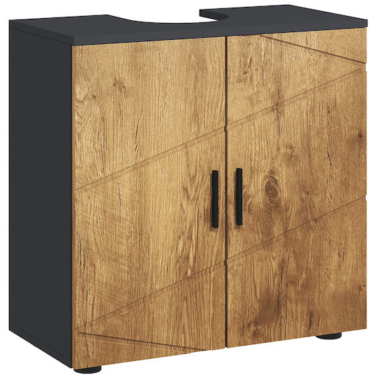 Kleankin Πάγκος χωρίς Νιπτήρα Μ60xΒ30xΥ60cm Δρυς