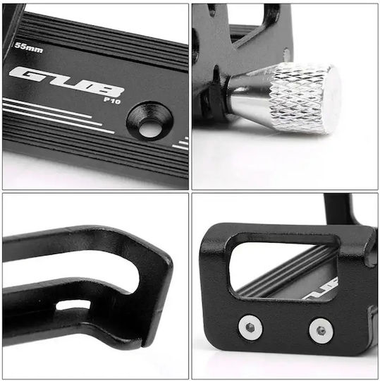 Suport pentru telefon mobil pentru bicicletă Gub P10 din aluminiu reglabil 5.5–10 cm