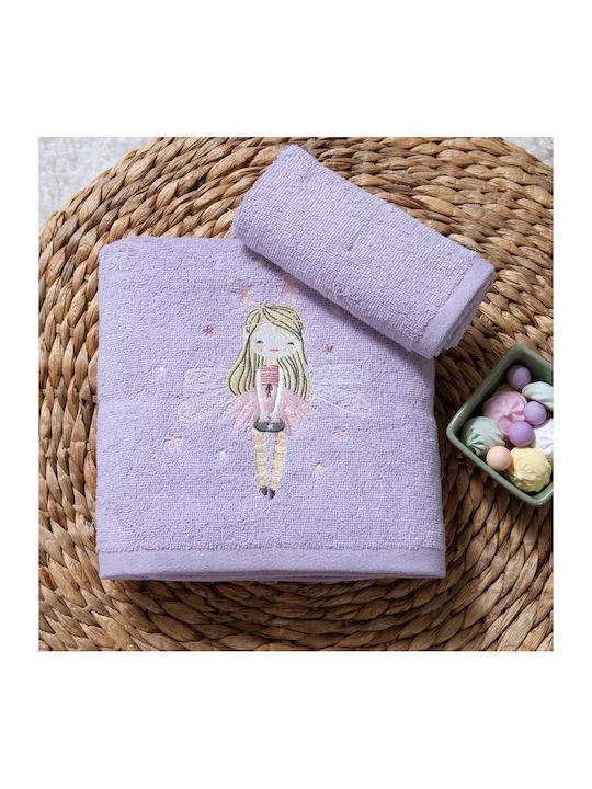 Nef-Nef Homeware Σετ Βρεφικές Πετσέτες 2τμχ Fairy Tale Lavender 70x140cm Βάρους 420gr/m² Nef-Nef Homeware Σετ Βρεφικές Πετσέτες 2τμχ Fairy Tale Lavender 70x140cm Βάρους 420gr/m²
