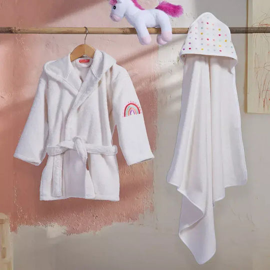 Nef-Nef Homeware Kids Bathrobe Dots Hooded