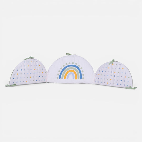 Nef-Nef Homeware Baby-Badetuch mit Kapuze Dots Ecru/Blau 75x75cm