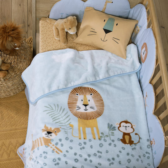 Nef-Nef Homeware Baby-Badetuch Mit Kapuze Wild Company Gelb 75x75cm