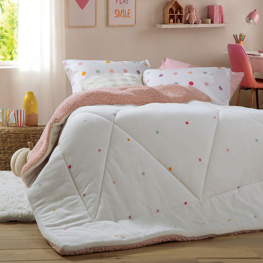 Nef-Nef Homeware Halat de baie pentru copii Dots Ecru/Blue cu Glugă