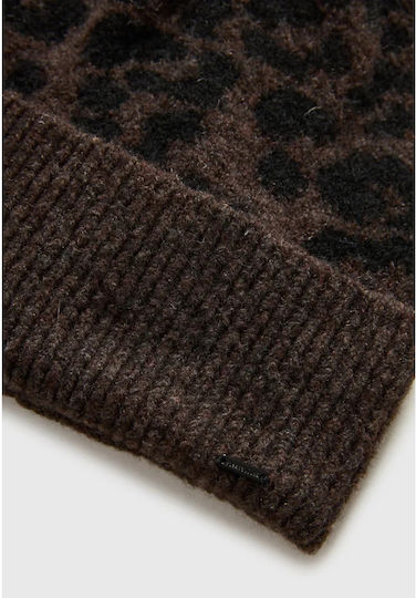 Damen Beanie Strickmütze in Braun Farbe