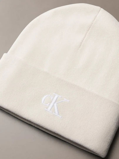 Beanie Unisex Knitted Hat in White Colour