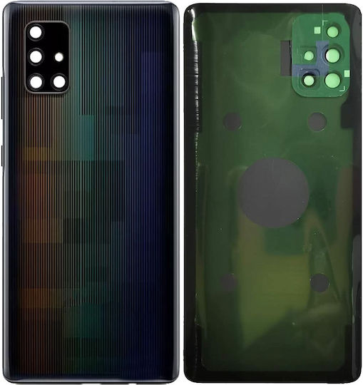 Rückseitiges Glas Kameraobjektiv Abdeckung Für Samsung Galaxy A71 5G A716U 2020 Service Pack Prism Cube Schwarz