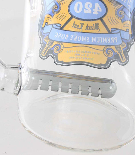 Black Leaf Bong 240mm Transparent