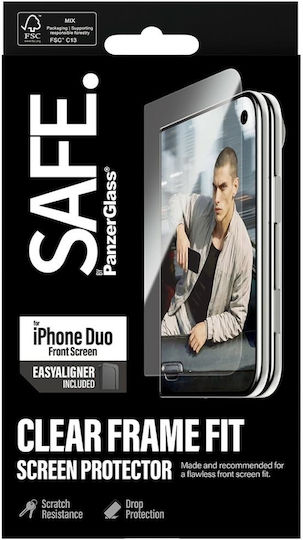 Закалено Стъкло Safe By PanzerGlass Протектор Под Екран Ултра Широк С Лесен Алайнер iPhone Duo